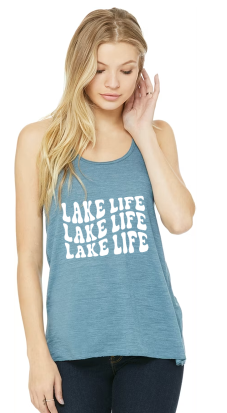 Lake Life Retro Woman's Tank Top (Multiple Styles)