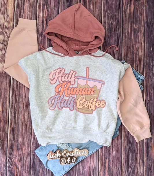 Half Coffee MV Sport Women's Colorblocked Crop Hoodie