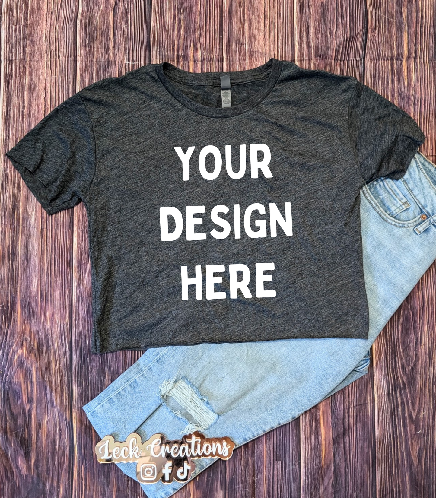 Custom Design Cropped Next Level T Shirt