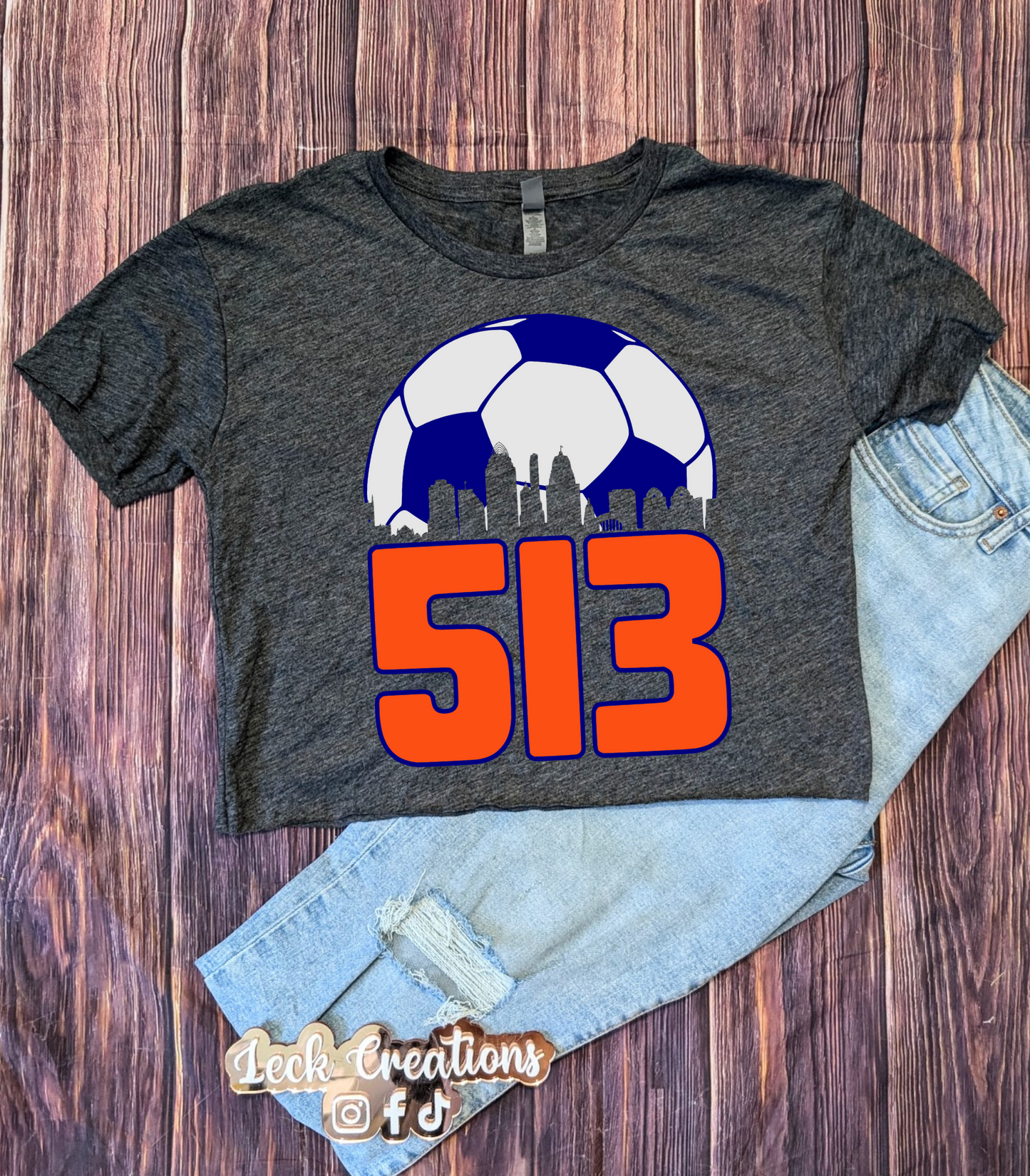 513 Soccer Cropped Next Level T Shirt