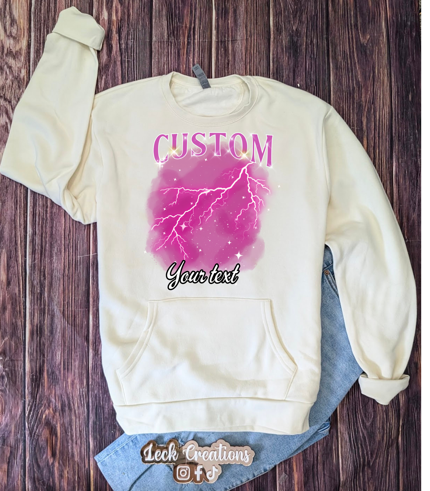 Custom Bootleg Photo Collage Next Level Crewneck WITH Pocket