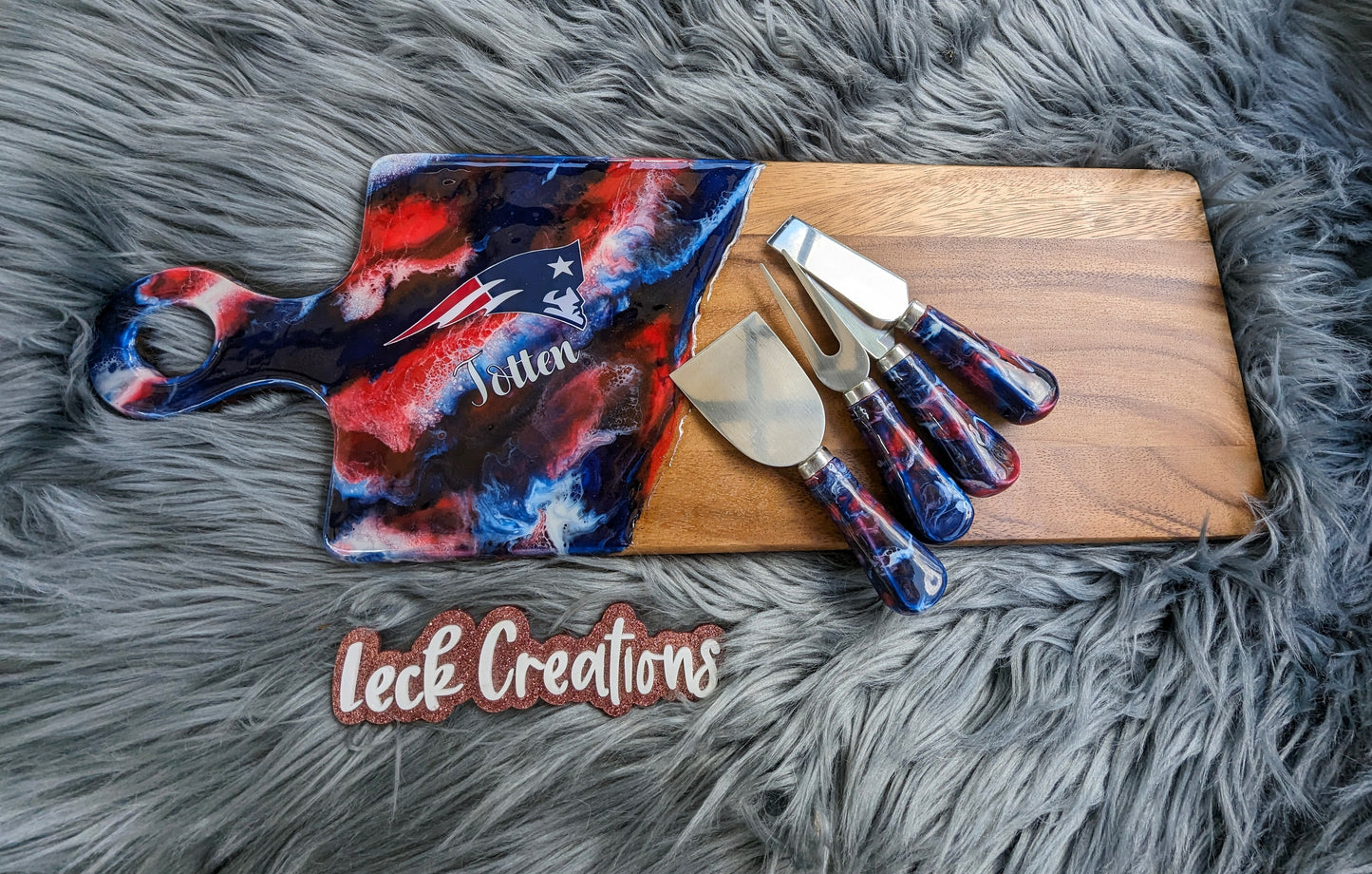 Custom Sports Themed Long Charcuterie Board