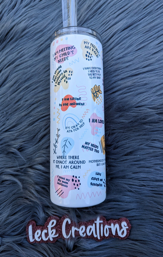 Mom Affirmations Sublimation Tumbler