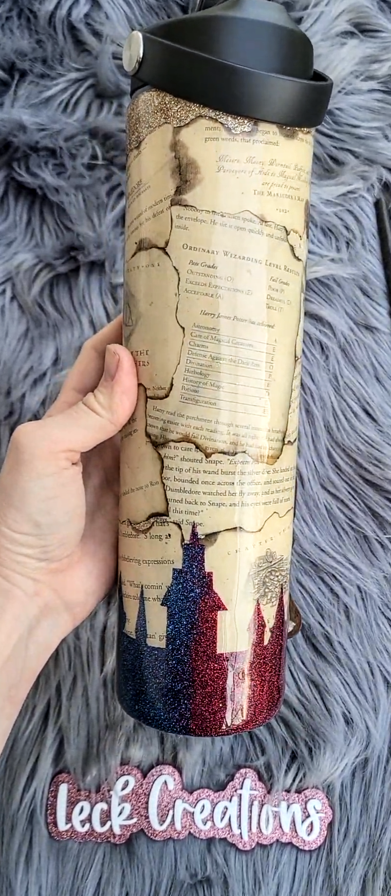 3D Wand Hogwarts Book Page Tumbler