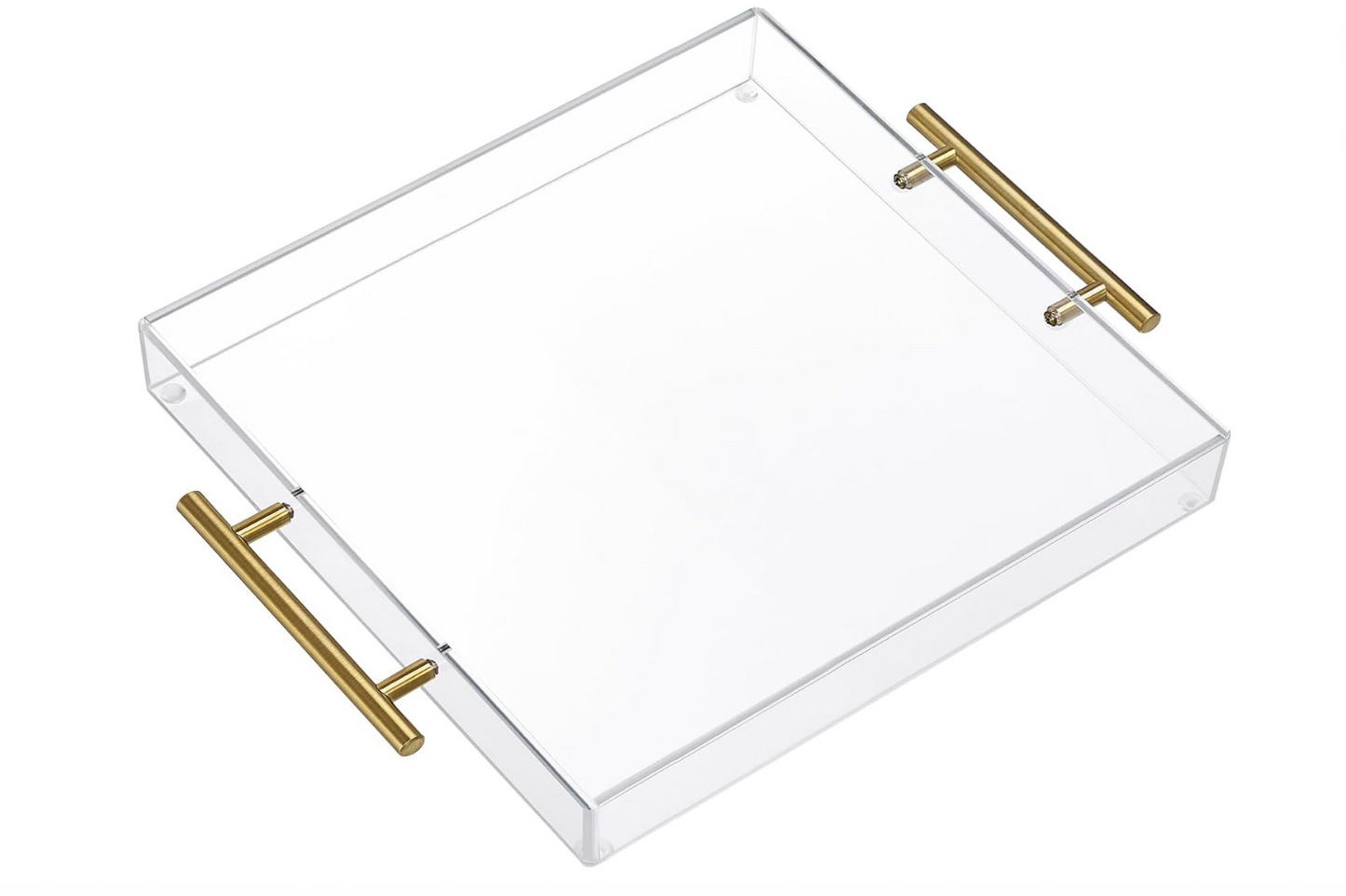 Custom Casted Flowers Clear Acrylic Tray
