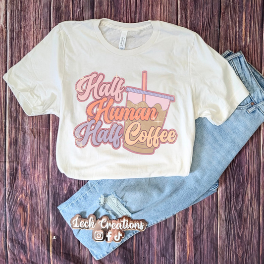 Half Coffee Bella Unisex T-Shirt