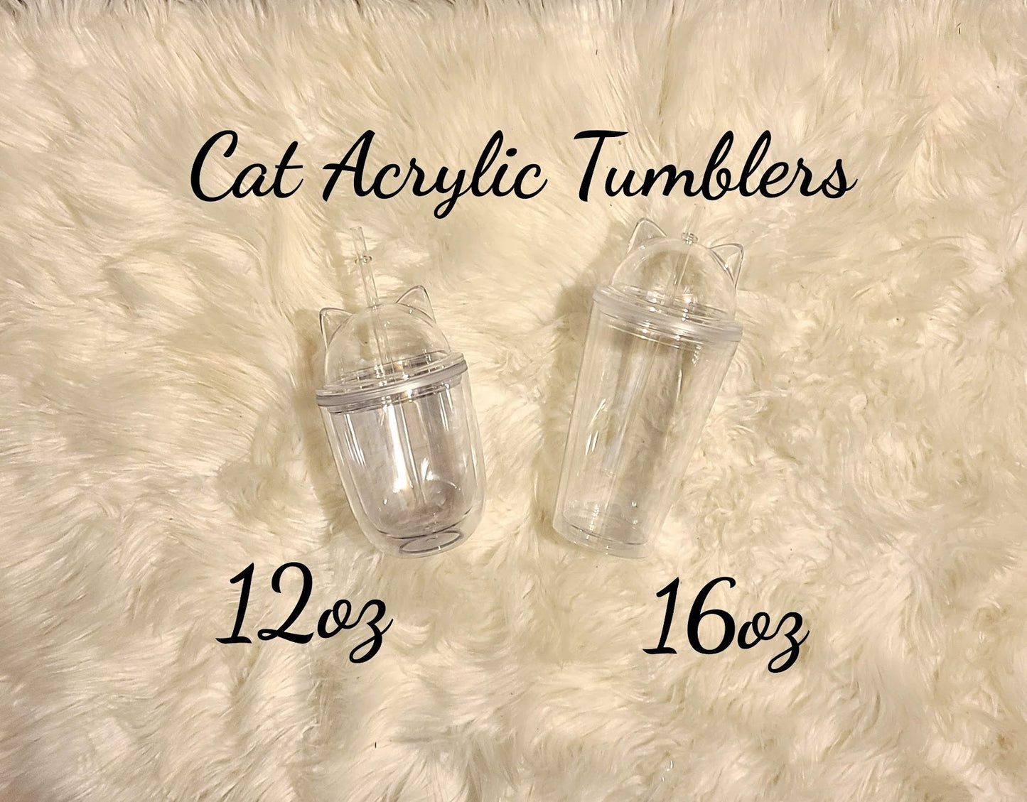 Cat Acrylic Flow Tumbler