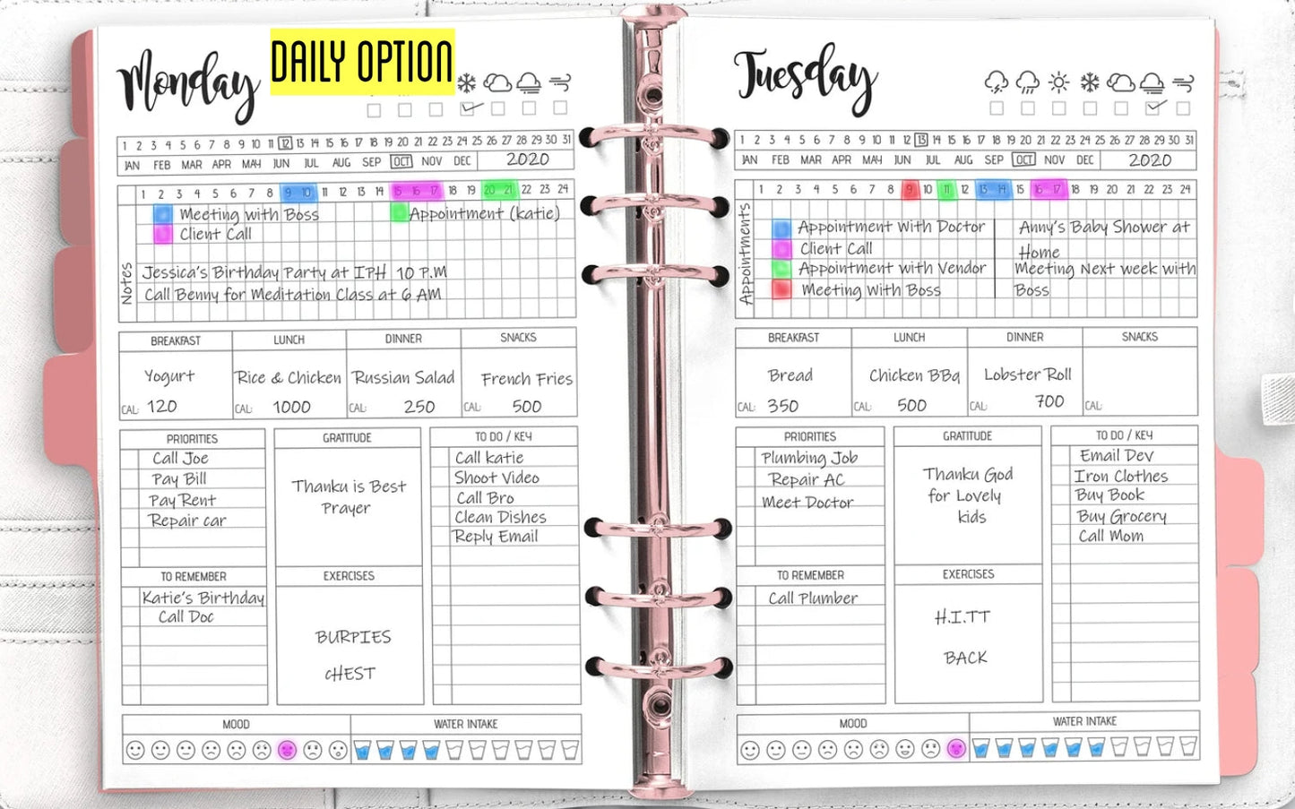 JUST Notebook Planner Pages