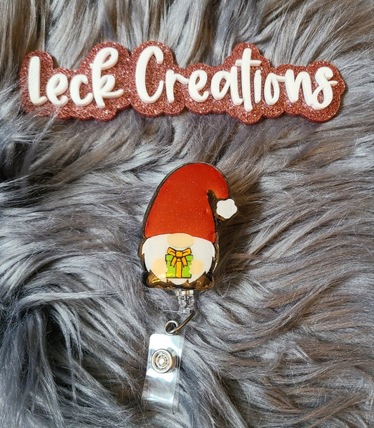 Gnome Present Christmas Badge Reel ATTACHMENT ONLY