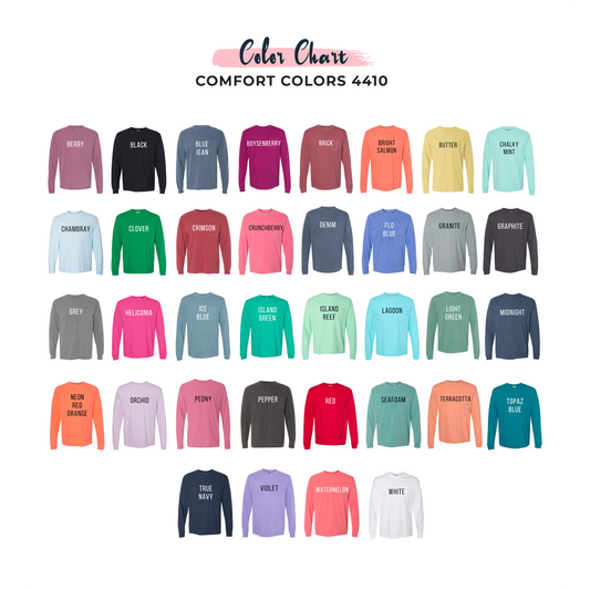 Ghost Halloween Pocket Comfort Colors Long Sleeve
