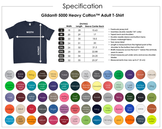 Custom Design Unisex Gildan G500 Cotton T-Shirt