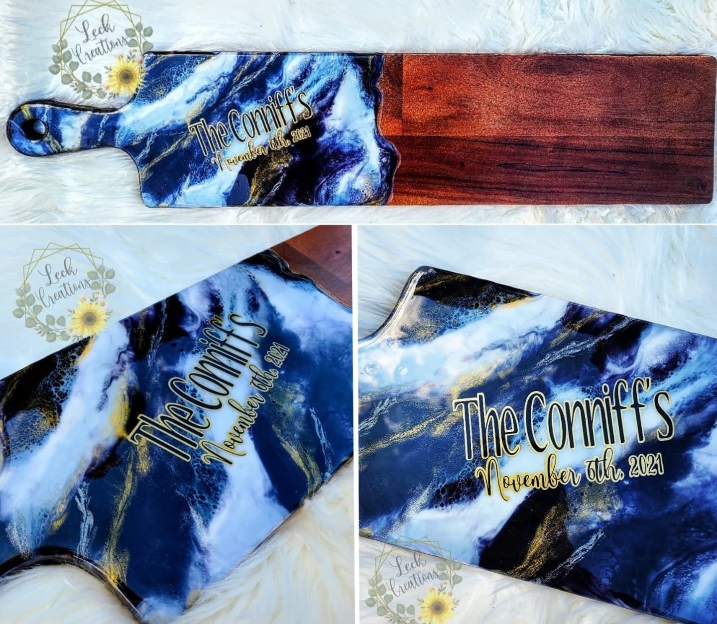 Custom Marble Long Charcuterie Board (4 options)