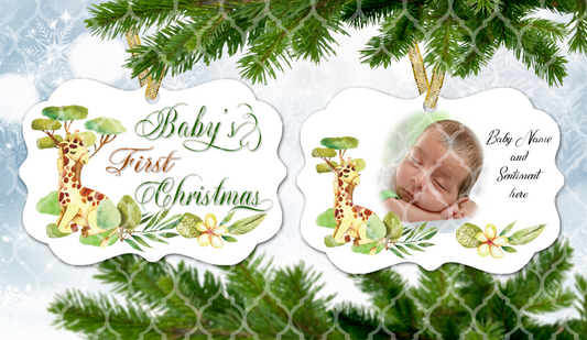 Baby's First Christmas Giraffe Ornament