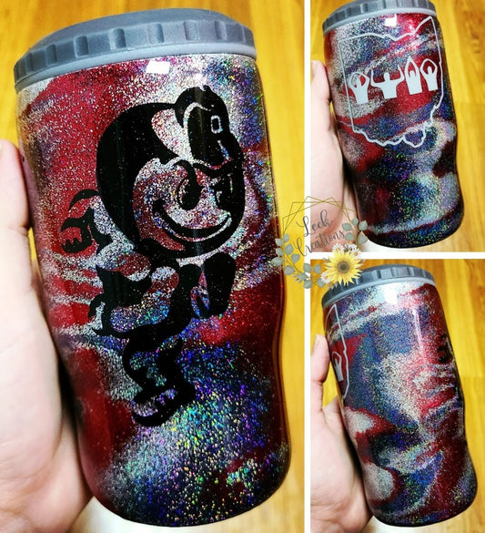 Custom Holographic Glitter Swirl Tumbler