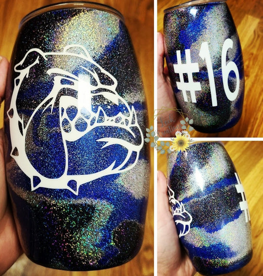 Custom Holographic Glitter Swirl Tumbler