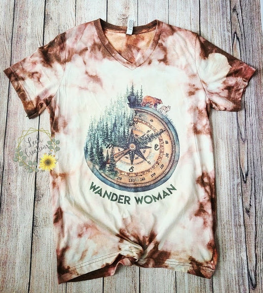 Bella Compass Travel V neck T-Shirt