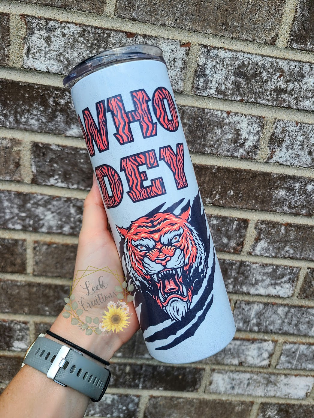 Who Dey Tiger Sublimation Tumbler